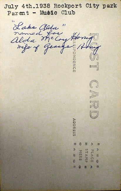 Lake Alda, 1938