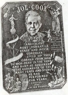 Joe Cook Plaque by George Honig