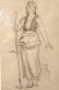 Charcoal Sketch of Lady with Hoe