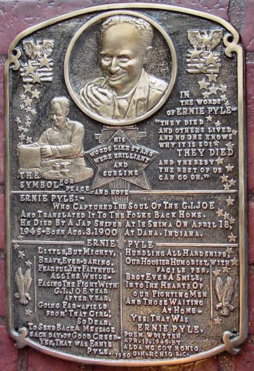 Ernie Pyle Plaque