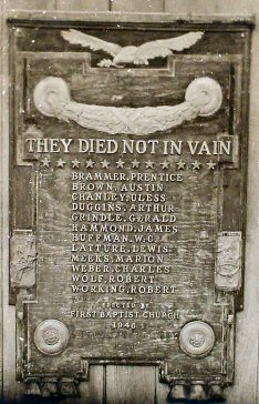 First Baptist Church Plaque