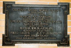 Waterworks North Addition Plaque