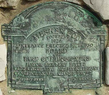 Mesker Zoo Plaques