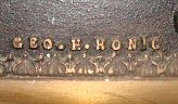 Close-up of Honig's name.